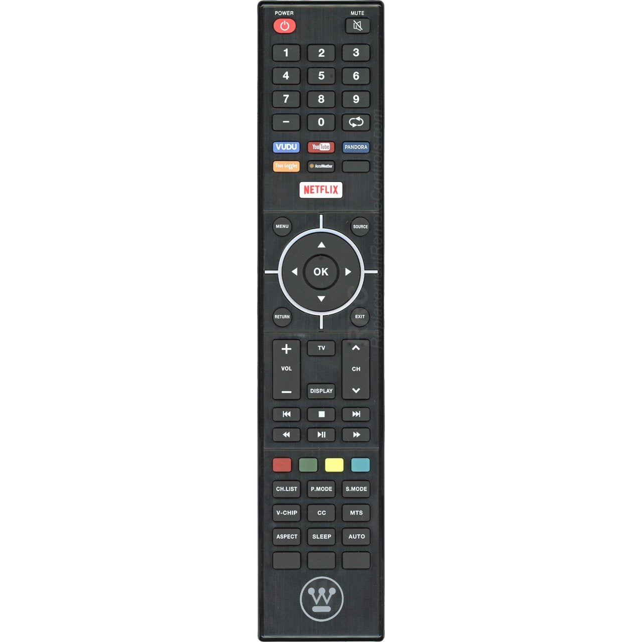 Westinghouse Lcd Tv Remote Control For Models Wd65Nc4190, We55Uc4200, Wd55Ut4490, Wd50Ut4490, Wd42Ut4490, Wd55Ub4530 (Part No: 8