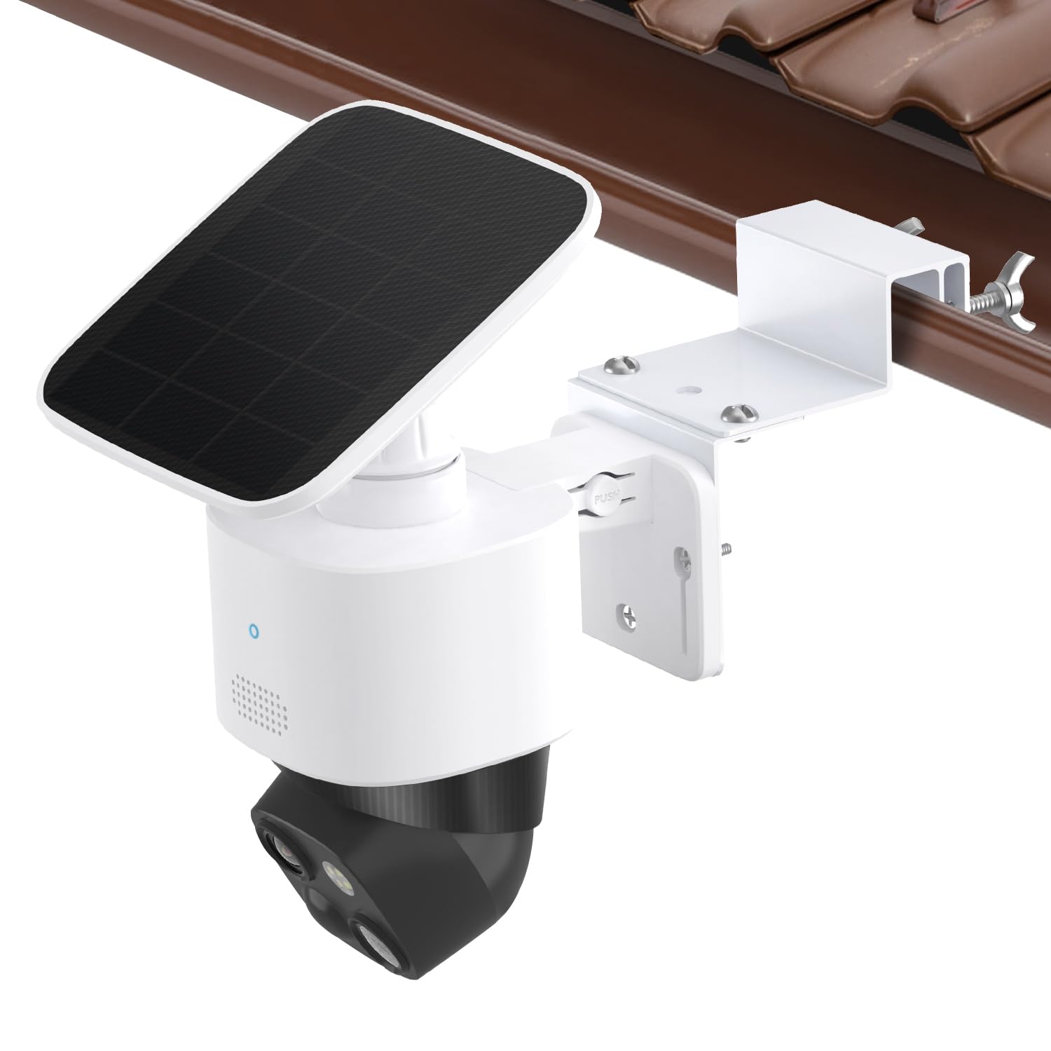 Gutter Mount Bracket Compatible With Eufy Security Solocam S340, Solar Security Camera, Rust Proof Bracket With Extended Arms De