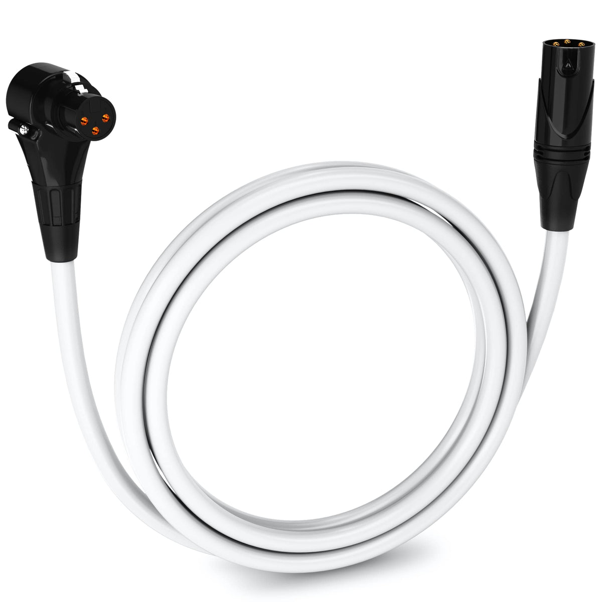 Lyxpro 6 Feet Right Angle Xlr Female To Male 3 Pin Mic Cord For Powered Speakers Audio Interface Professional Pro Audio Performa