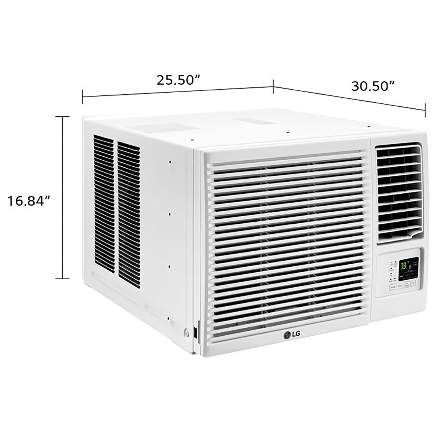 Lg 23,000 Btu Window Air Conditioner With Supplemental Heat, Cools 1,440 Sq.Ft. (36' X 40' Room Size), Electronic Controls With