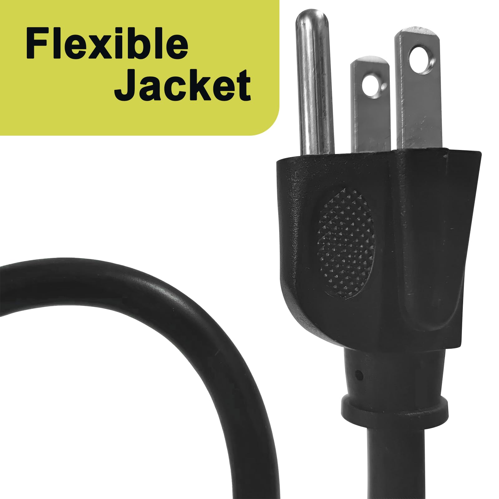 75 Ft 16/3 Outdoor Extension Cord Waterproof   16 Gauge 3 Prong Electric Cord, Sjtw, 13A 1625W 125V, Grounded Plug Extension Wir