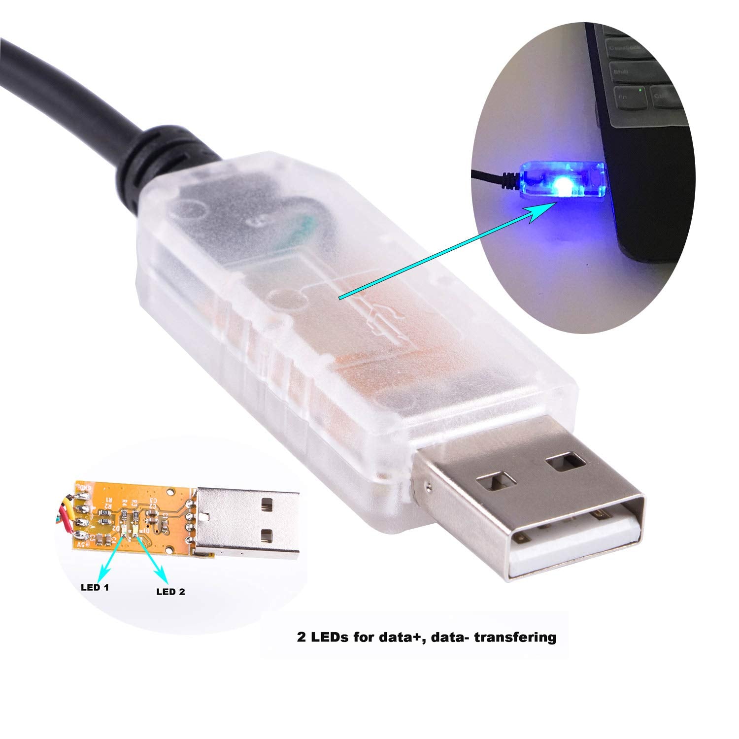 Suamdoen USB to DMX 512 3PIN XLR Interface Adapter Cable SDN133 RS485 Copper 6ft
