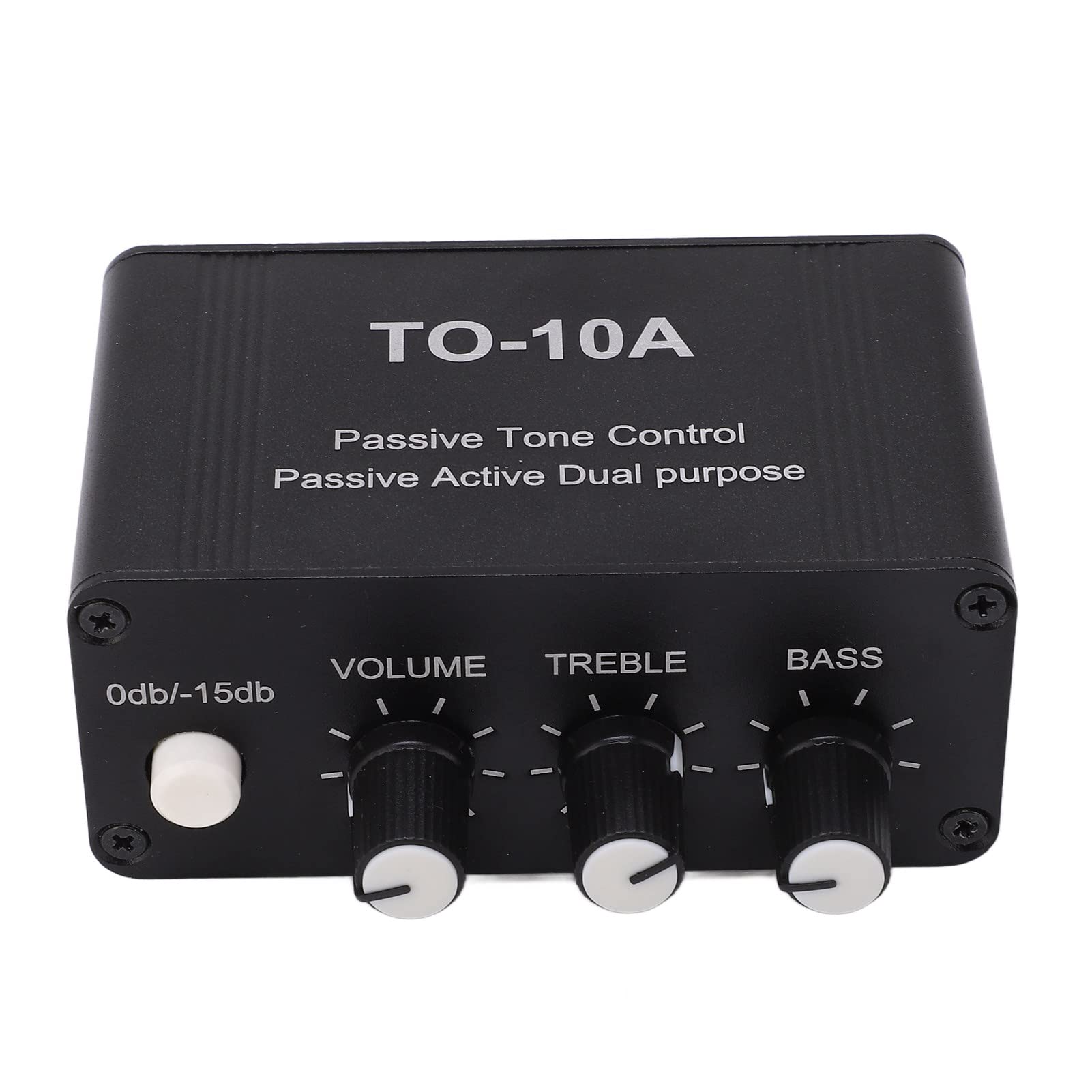 Garosa Mini Electronic Audio Stereo Preamplifier Dc 12V Small Stereo Audio Preamplifier 3.5Mm Mini Stereo Audio Amplifier With Treble Bass Volume Control For Speakers