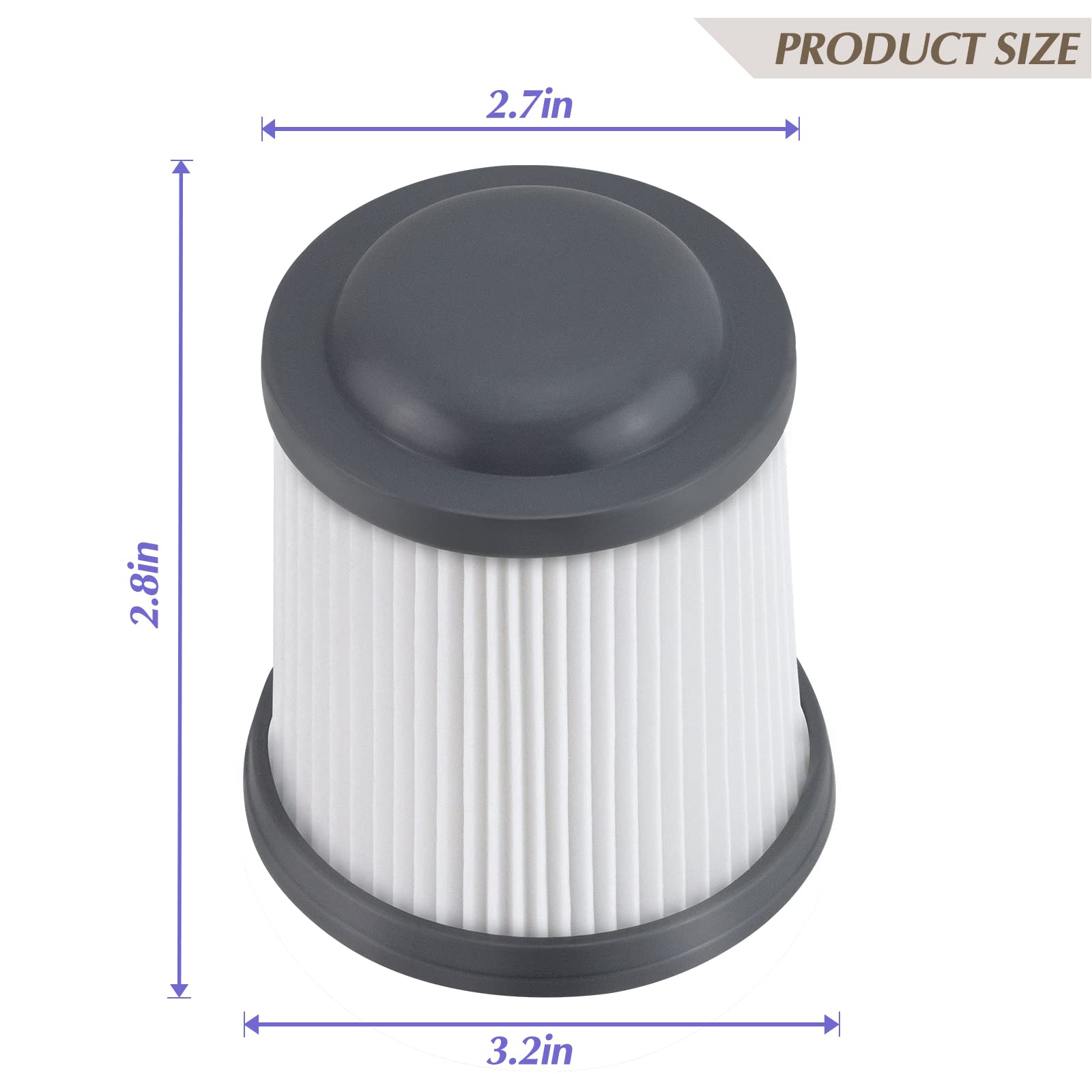 Pvf110 Replacement Filter For Black And Decker Cordless Pivot Vac Bdh2000Pl, Phv1810 And Bdh2020Fl, Bdh2020Flfh, Bdh1620Flfh Fle