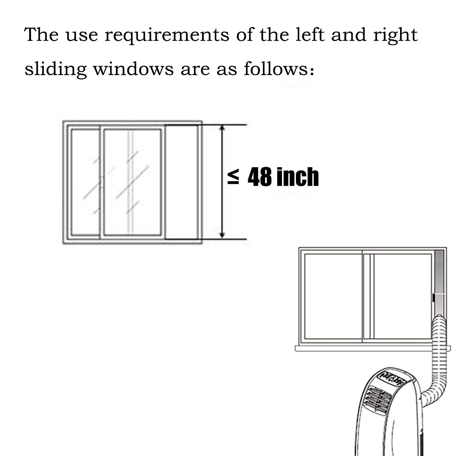 Portable Air Conditioner Window Vent Kit, Portable A/C Window Slide Kit Plate For Exhaust Hose Of 6   Diameter