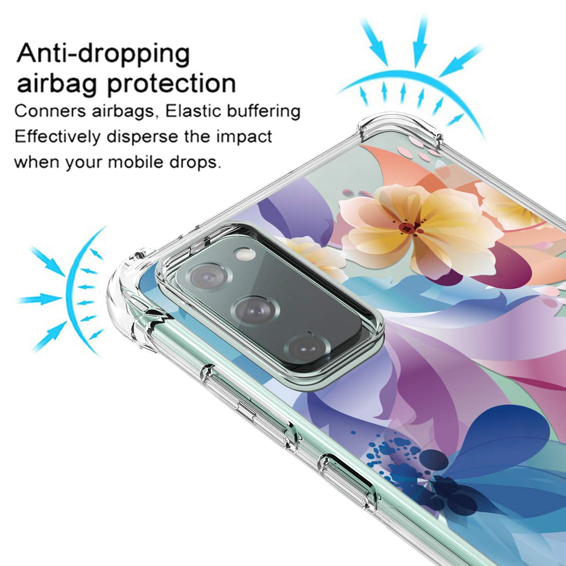 Osophter For Galaxy S20 Fe 5G Case Clear Transparent Reinforced Corners Tpu Shock Absorption Flexible Cell Phone Cover For Samsu