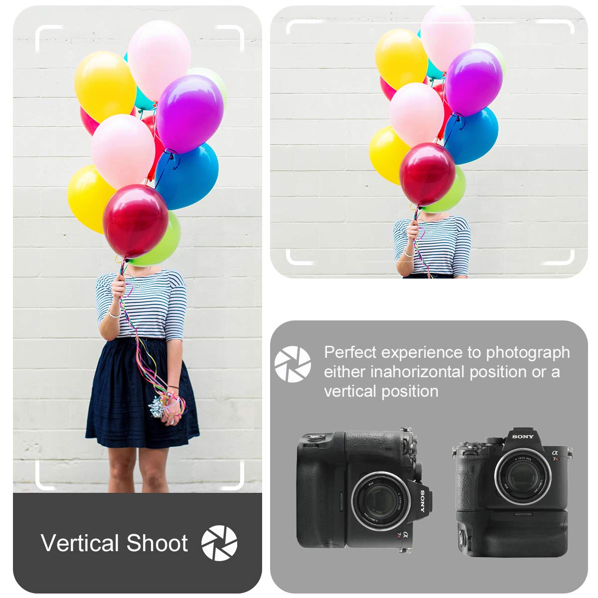 Meike Mk A7R Iv Professional Vertical Battery Grip Compatible With Sony A7Iv A7Riv A9Ii