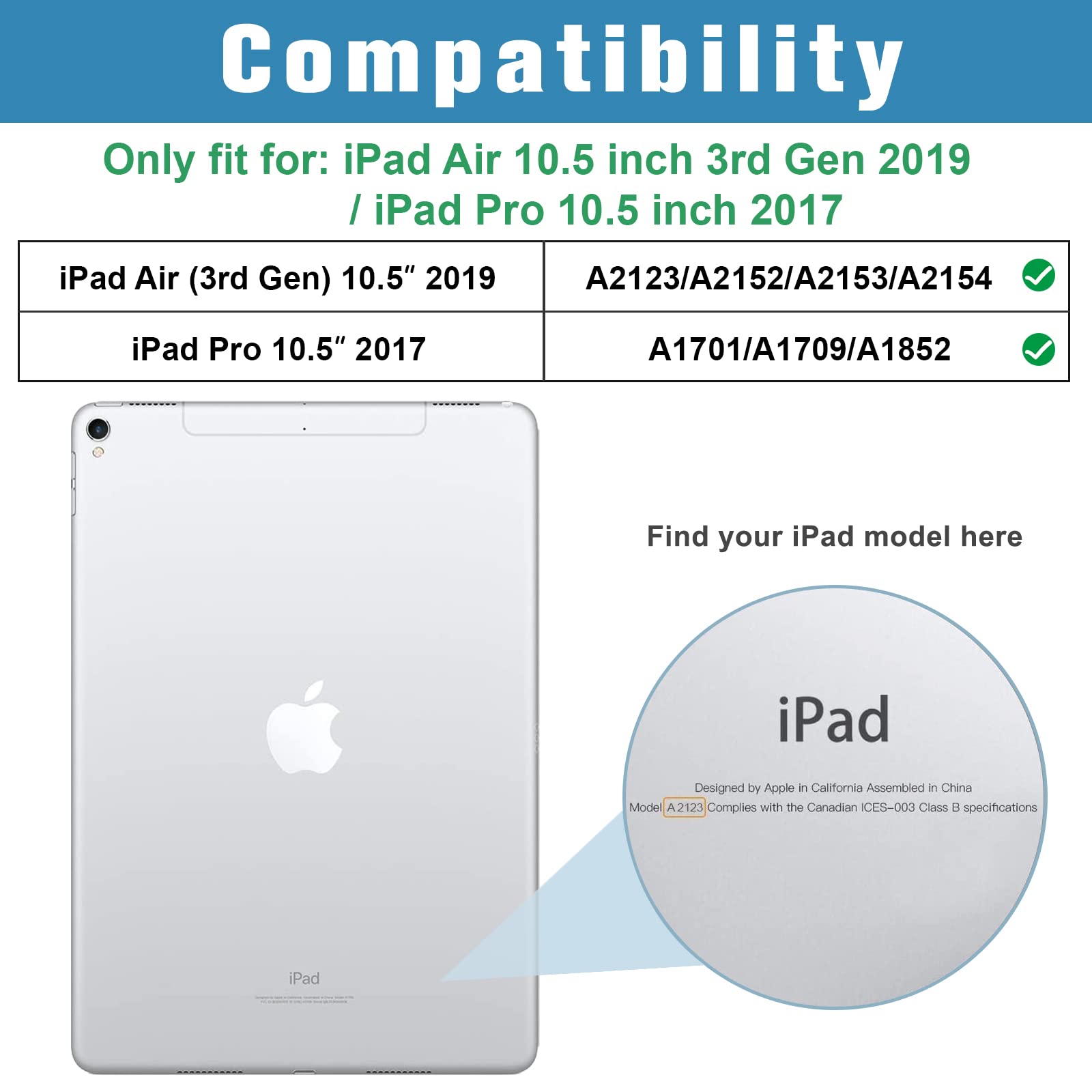 Procase Smart Case For 10.5    Ipad Air 3Rd Generation 2019 / Ipad Pro 2017, Slim Stand Cover With Translucent Frosted Back For