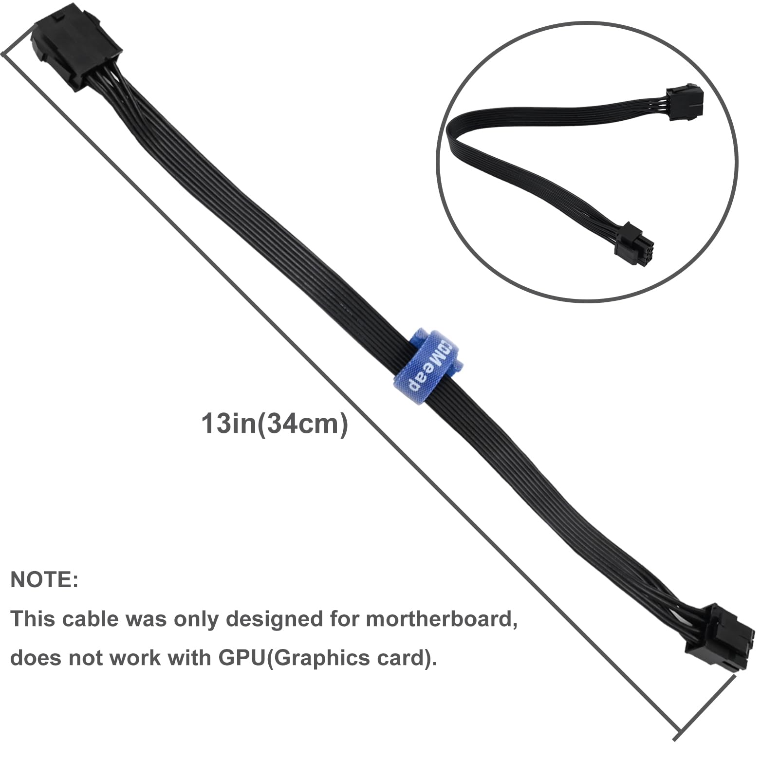 Comeap (2-Pack Cpu 8 Pin Extension Cable