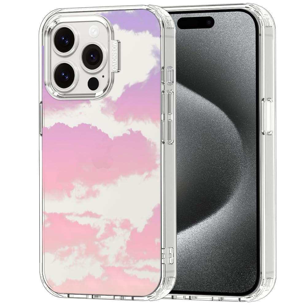 MOSNOVO for iPhone 15 Pro Case, Shockproof Military-Grade Protection 6.6ft Drop Tested, Clear Phone Case for iPhone 15 Pro, Suns