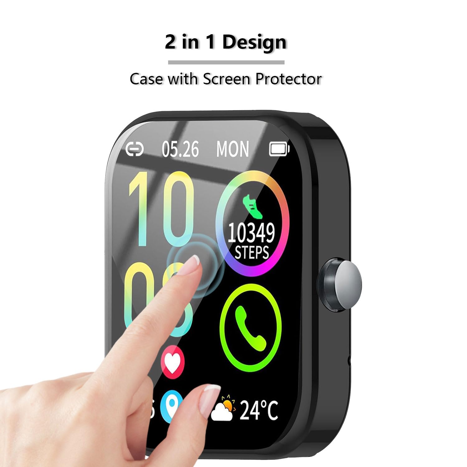 [2-Pack] Screen Protector Compatible With Zakotu Y66, Coucur Y66, Jugeman Y66, Motast Y66 Case, Soft Tpu Plated Case All-Around