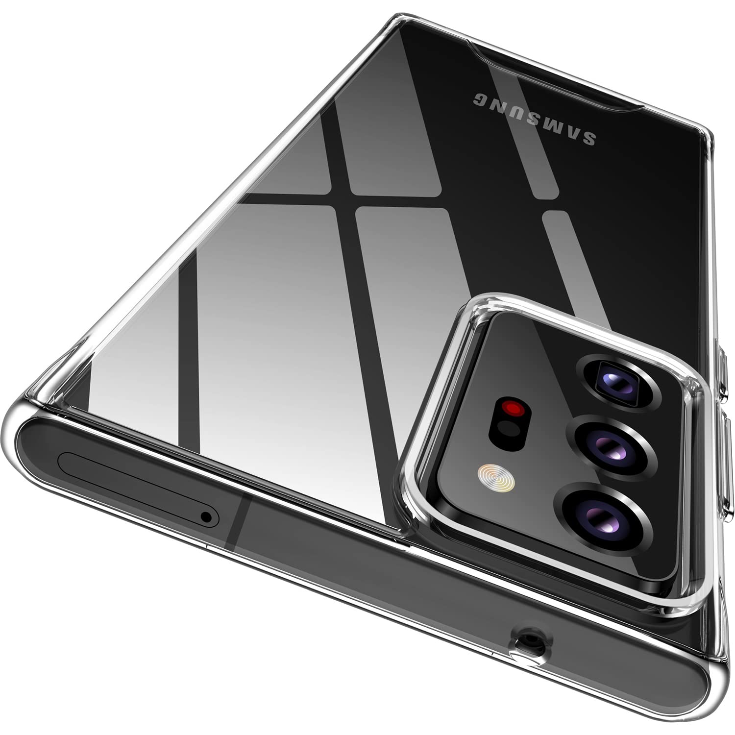 Rayboen Case For Galaxy Note 20 Ultra, Crystal Clear Designed Shockproof Protection Phone Case, Transparent Hybrid Sleek Light D