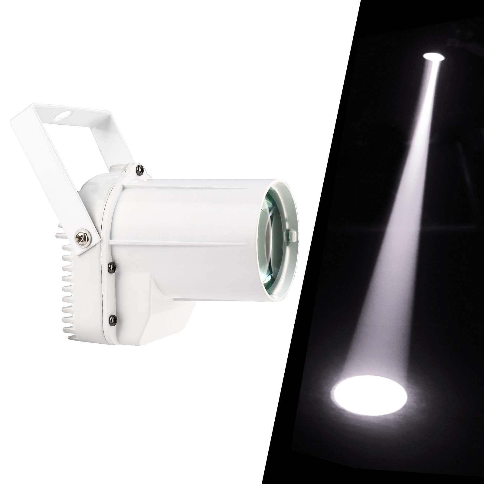 Spotlight For Disco Ball Lights Pin Spot Light, White Led Beam Pinspot Light For Disco Ball Motors, 3W White Spot Lights For Par