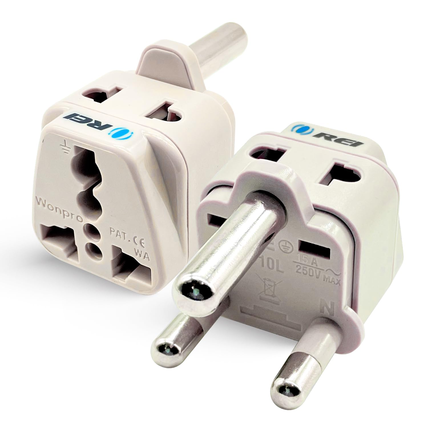 OREI USA to South Africa, Botswana, Namibia & More (Type M) Travel Adapter Plug - 2 in 1 - CE Certified - RoHS Compliant - 2 Pac