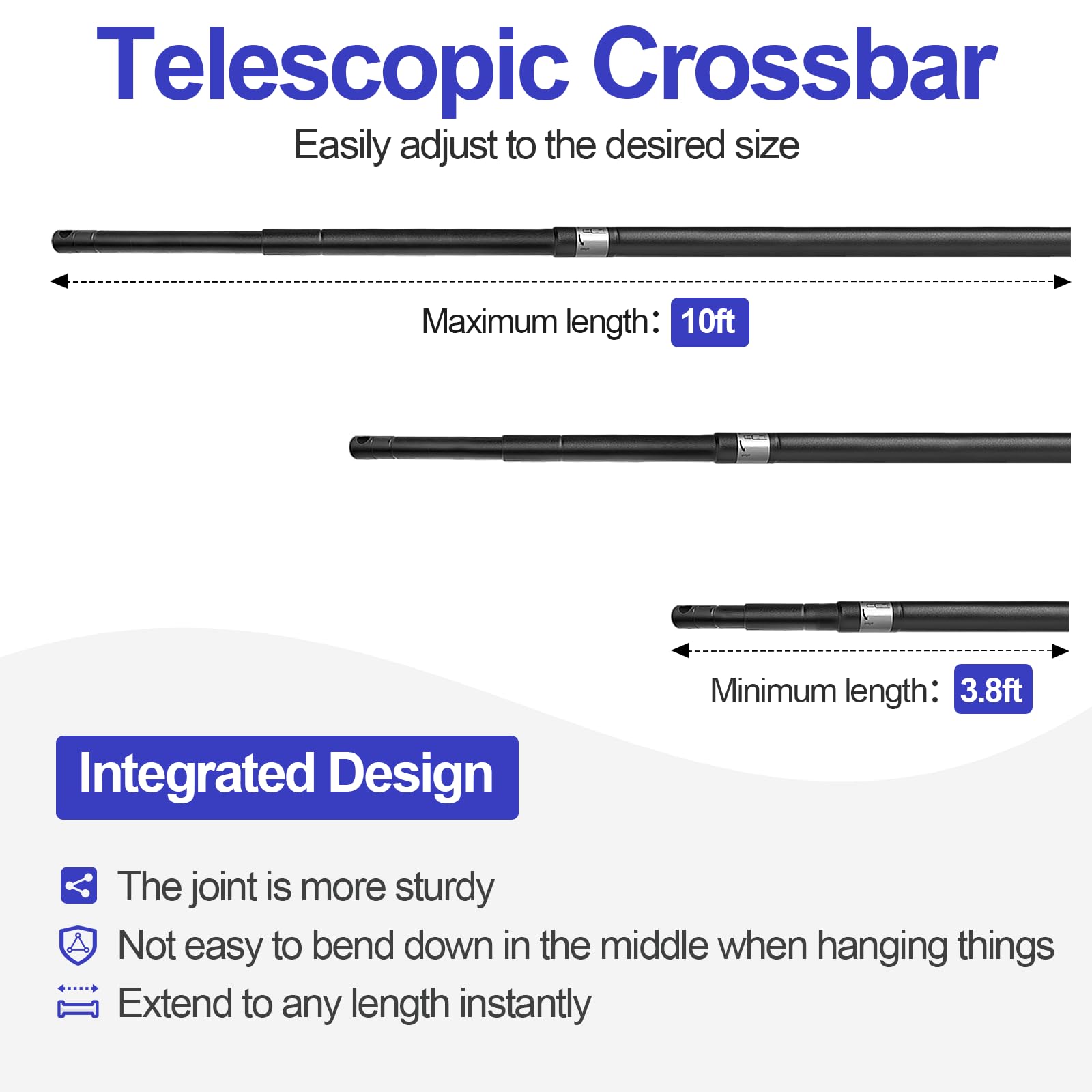 Emart 7.9X10Ft Backdrop Stand, Photo Video Studio Adjustable Heavy Duty Background Support System Kit For Photography Parties We