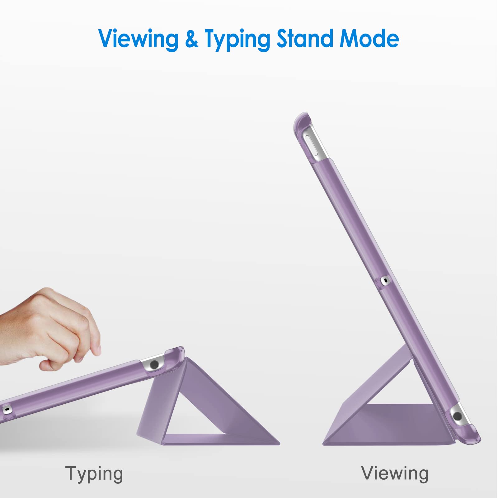 Jetech Case For Ipad 10.2-Inch (2021/2020/2019 Model, 9/8/7 Generation), Auto Wake/Sleep Cover (Light Purple)