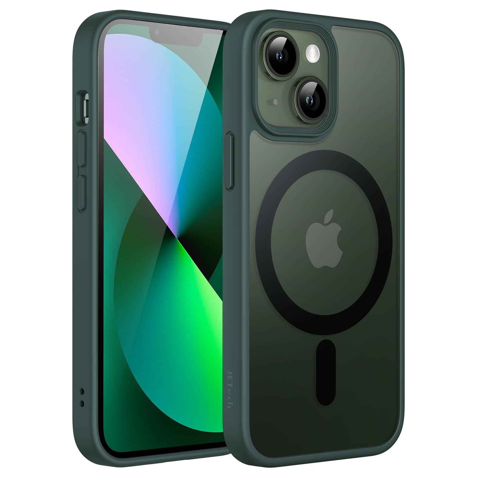 Jetech Magnetic Case For Iphone 13 Mini 5.4 Inch Compatible With Magsafe, Translucent Matte Back Slim Shockproof Phone Cover (Da