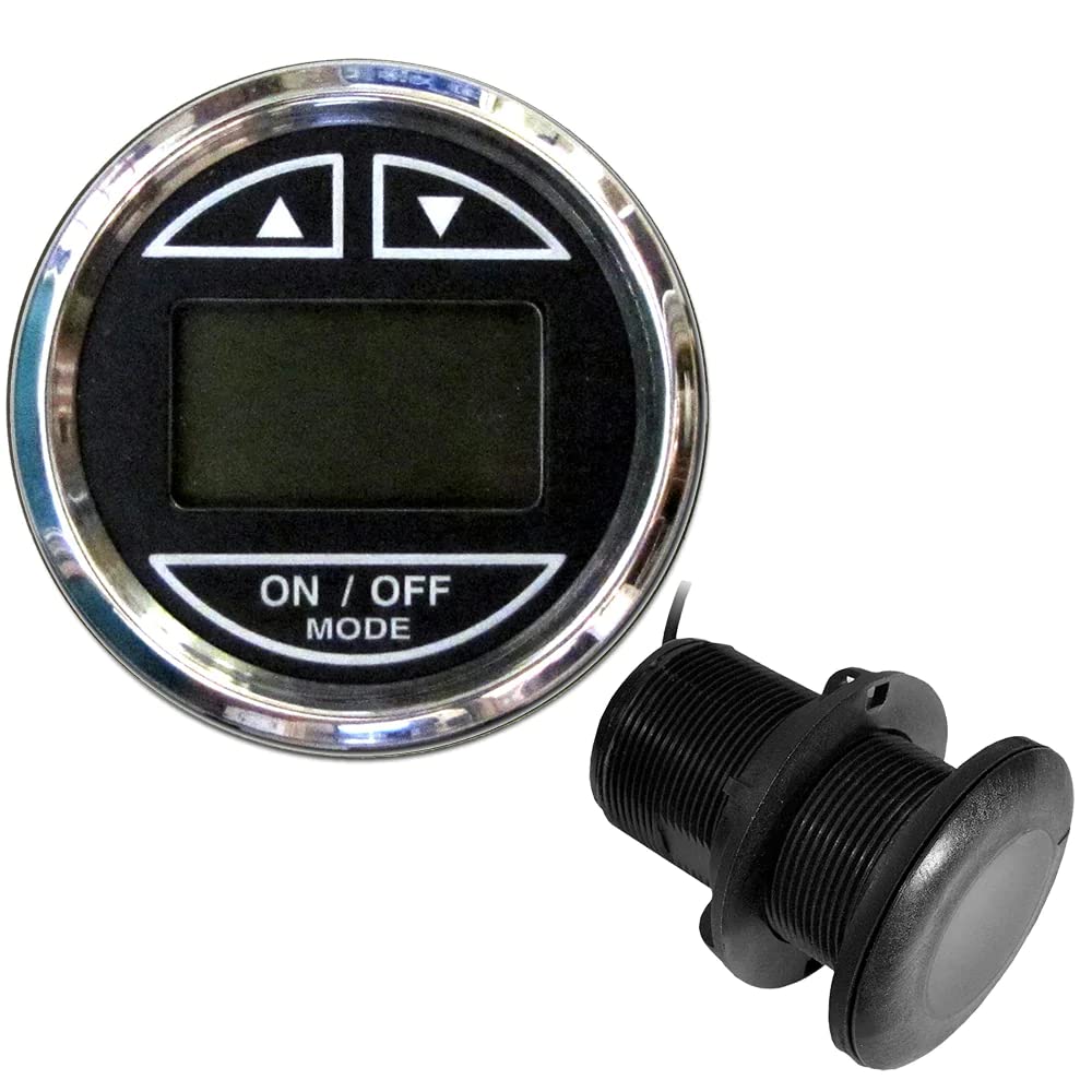 Faria Beede INSTRUMENTS Faria 13795 Chesapeake Depth Sounder Thru-Hull - Black SS, 2
