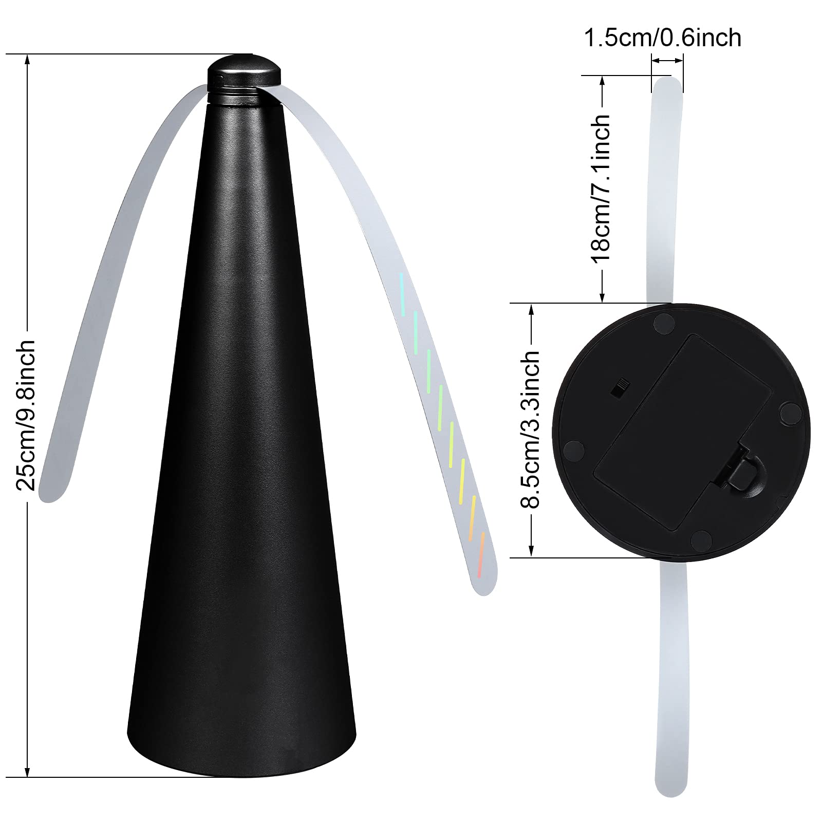Piaopiaoniu 2 Pcs Fly Fans For Tables Fly Fan For Patio Keep Flies And Bugs Away