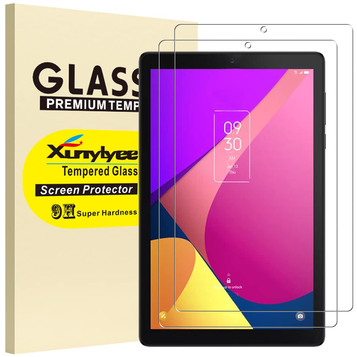 Xunylyee [2 Pack Screen Protector For Tcl Tab 8 Le (8.0 Inch), Easy Installation Tempered Glass For Tcl Tab 8 Le Model 9137W