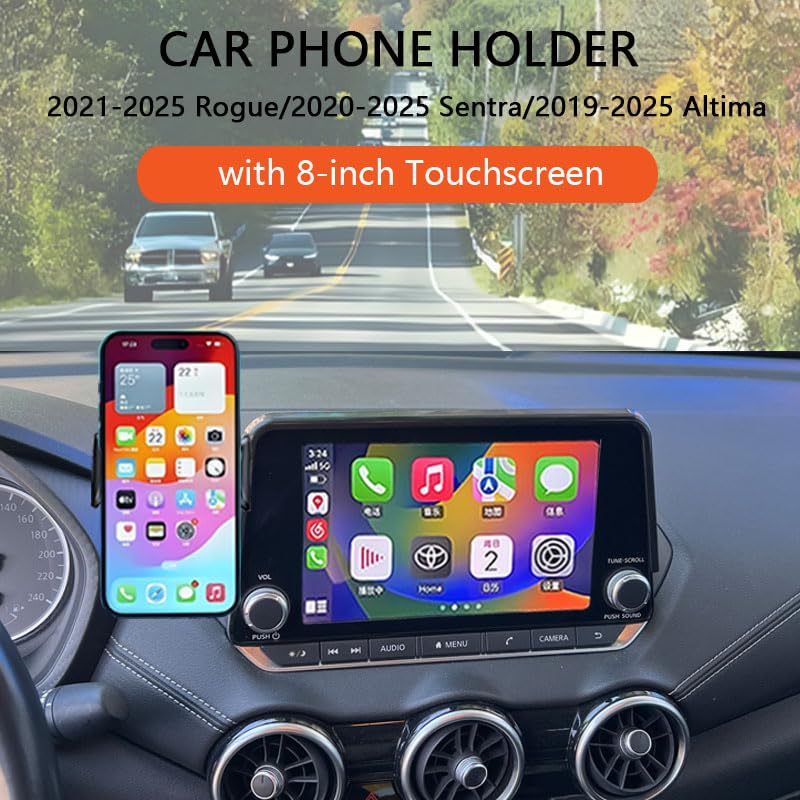 Juborre Car Phone Holder For 2021-2025 Rogue/2020-2025 Sentra/2019-2025 Altimaaccessories,Phone Mount For Rogue Sentra Altima Wi