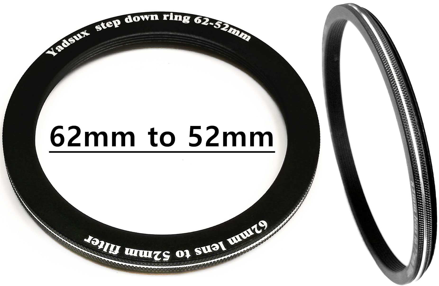 62Mm To 52Mm Step Down Ring Filter Adapter, 72 Size Models