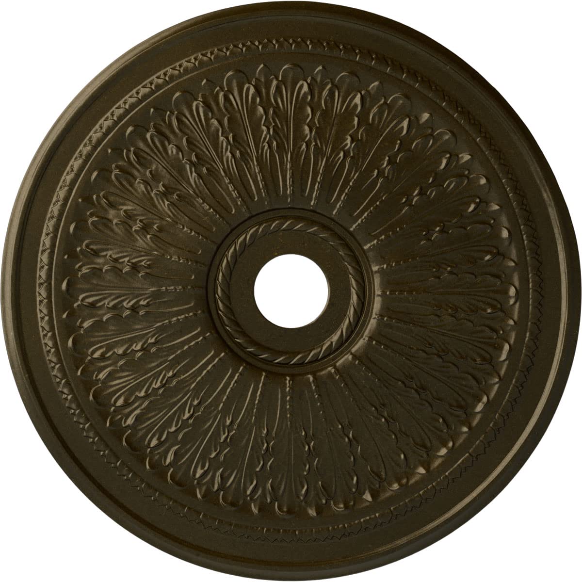 Ekena Millwork Cm29Oaggs Oakleaf Ceiling Medallion, 29 1/8''Od X 3 5/8''Id X 1''P, Hand Painted Green Gold