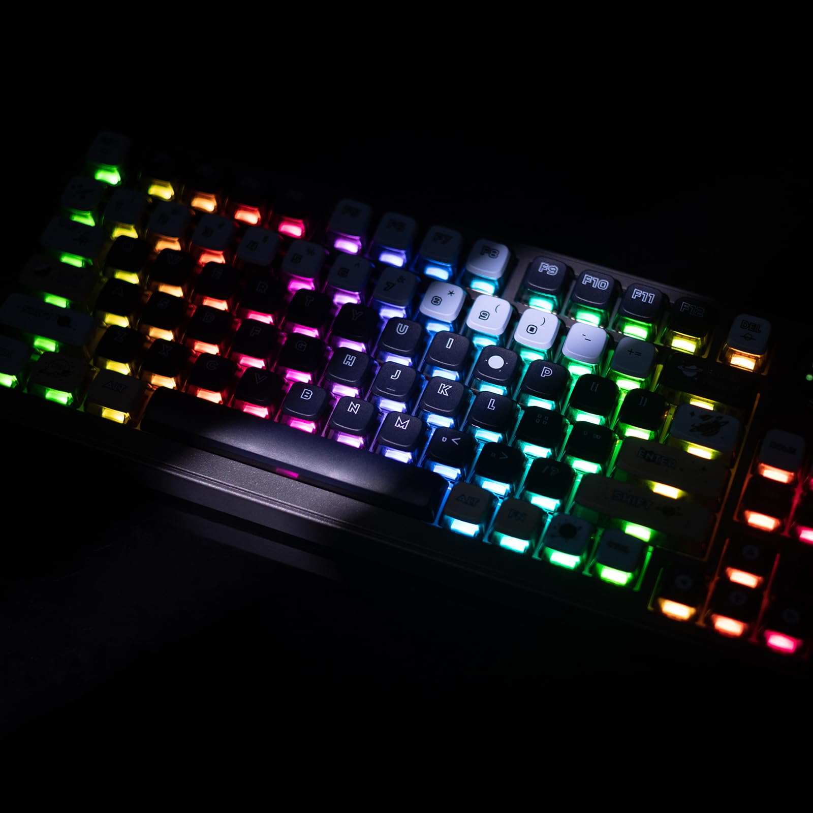 Gk Gamakay Lk75 75% Mechanical Keyboard With 2 In 1 Tft Smart Display&Knob, Bluetooth 5.0/2.4Ghz Wireless/Usb C Wired Mda Profil