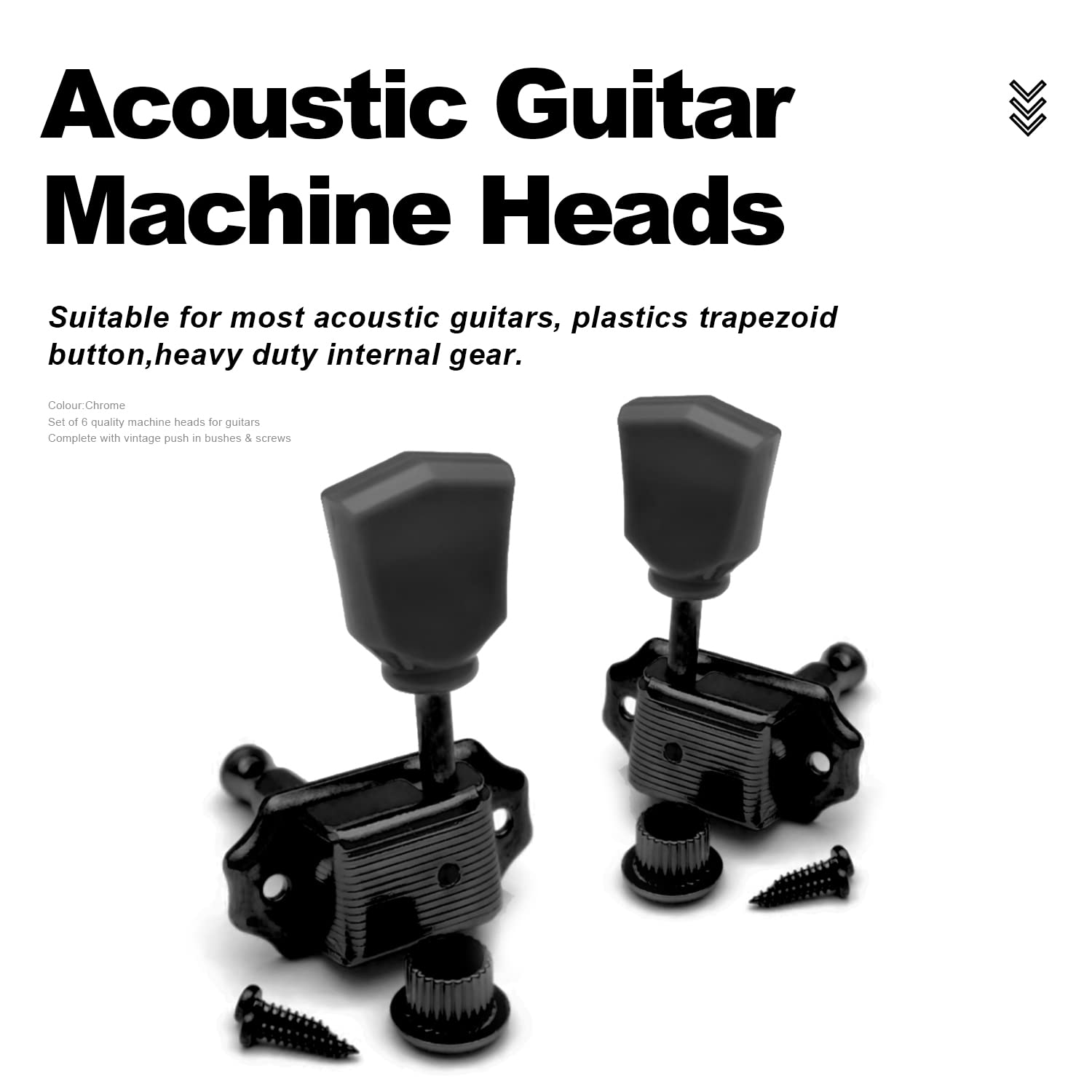 Maxcheer 3R3L Vintage Guitar Deluxe String Tuning Pegs Machine Heads Greenish Button For Epiphone Les Paul Style Guitar Replacem