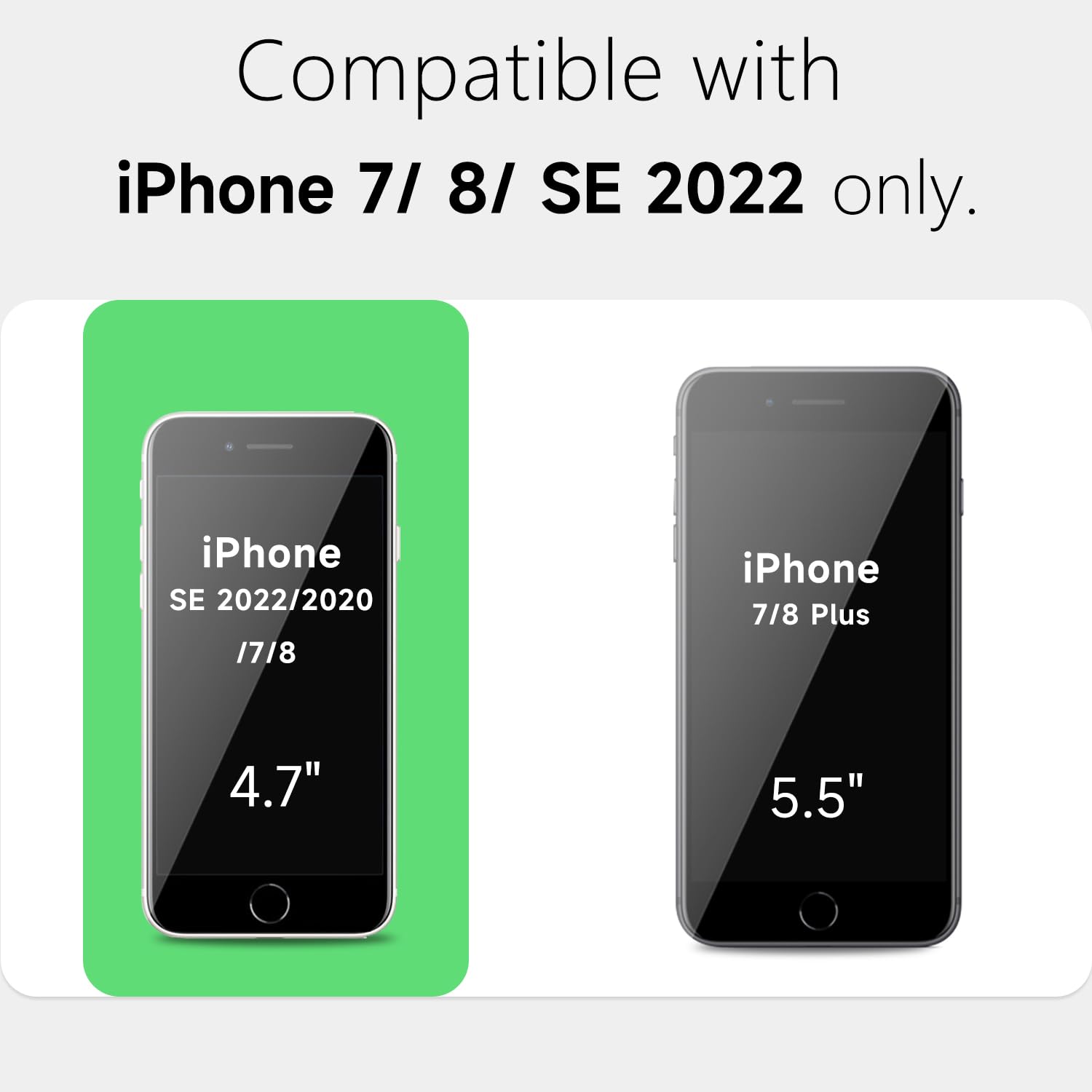 Loeoel For Iphone Se 2022/2020/ 7/8 Case Clear, Transparent Hybrid Se 2022 Phone Case [Hard Plastic & Soft Silicone Bumper] Acry