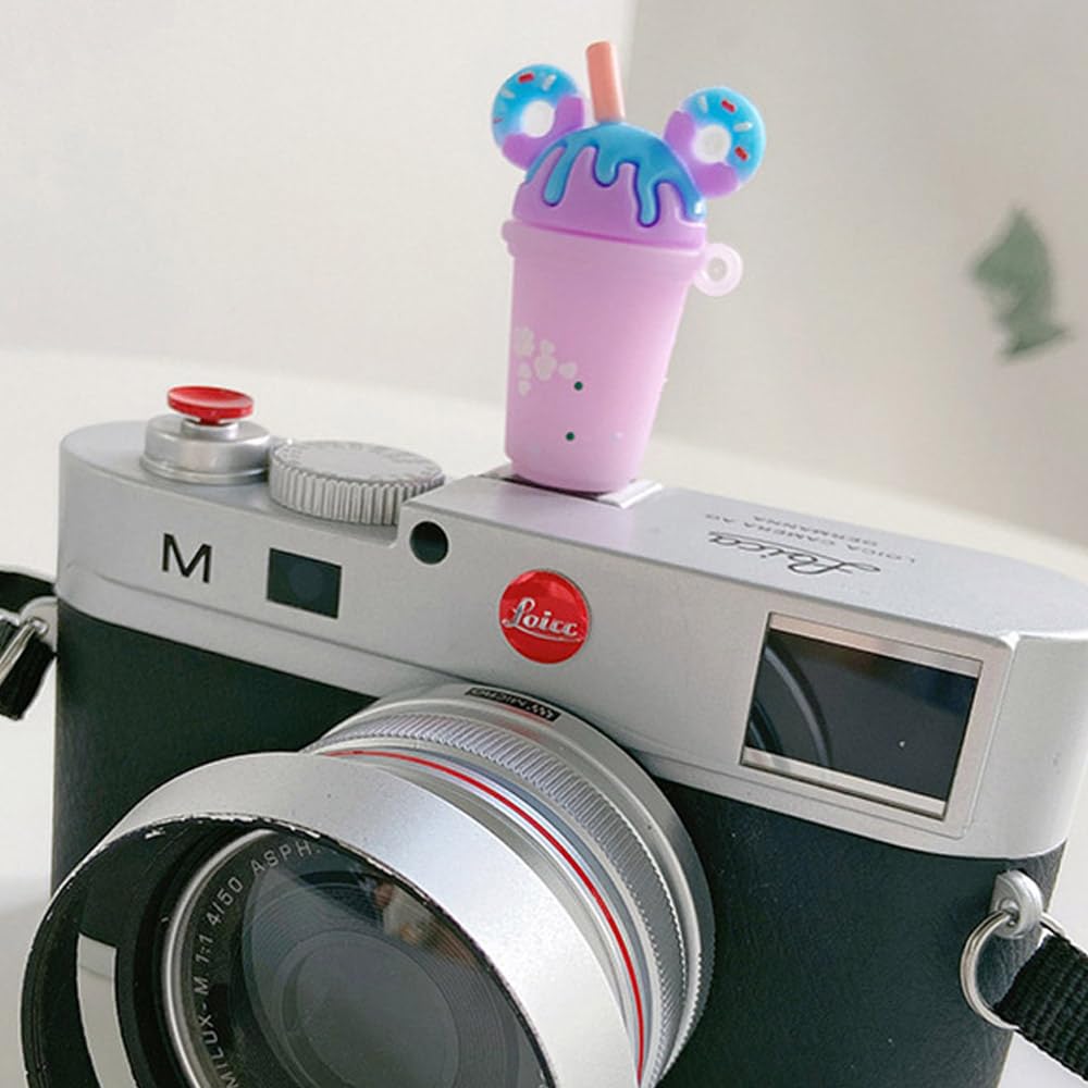 Zostland Cute Slr Camera Hot Shoe Boot Cover Cap,Cute Milk Tea Cup Shoe Protector,Compatible With Sony Fuji Canon Nikon Pentax L