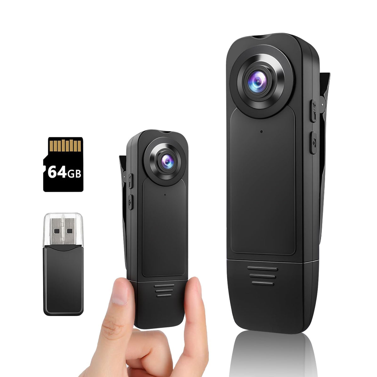 Kaysunlink ?Upgraded? Mini Body Camera 1080P Police Body Camera 64Gb Memory Card,Body Worn Cam,Premium Portable,Wearable Patrol 