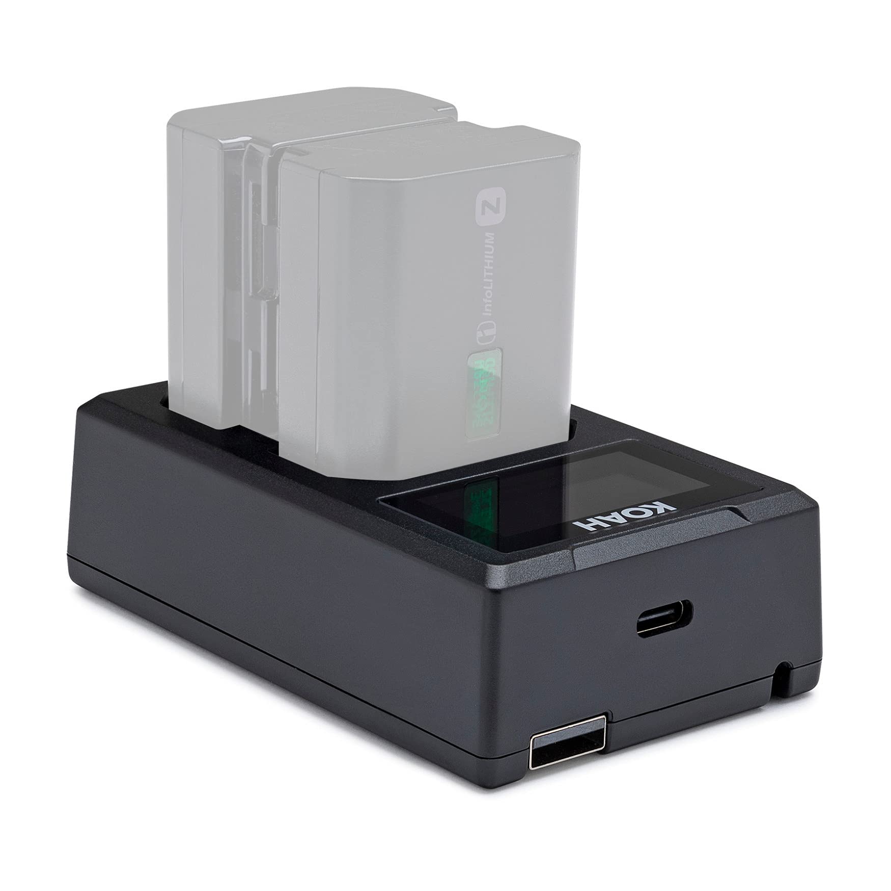 Sony Z Series NP FZ100 7.2 V / 2,280 mAh Rechargeable Battery for Sony a9 and a7rIII Digital Cameras Bundle with USB C Charger Featuring a High Definition LCD Display (2 Items)