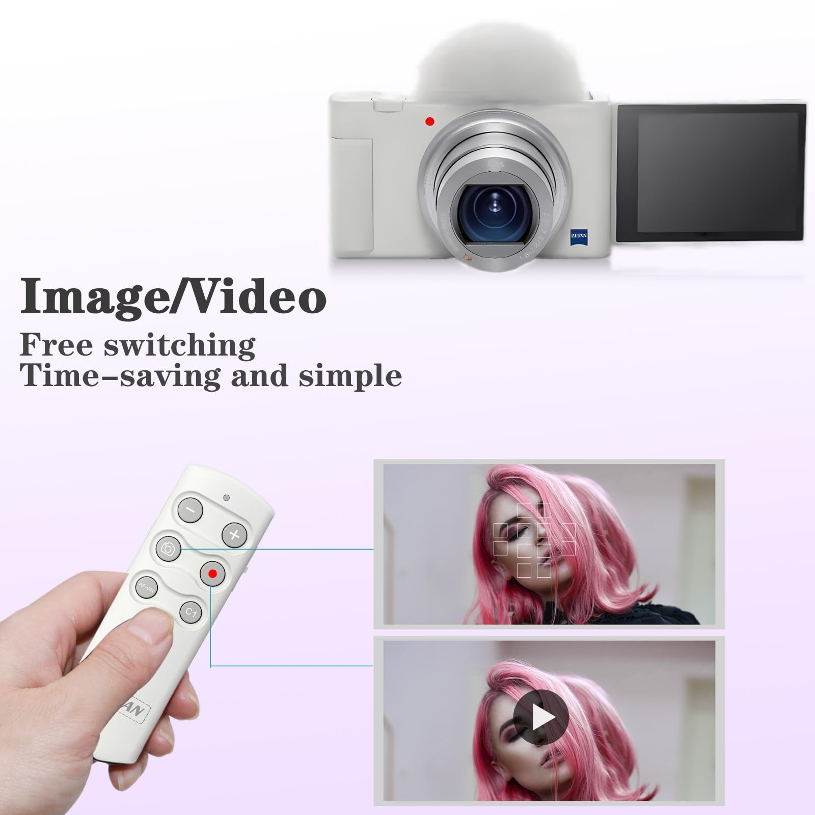 Aodelan Camera Wireless Shutter Release Remote Control For Sony Zv E10, Fx3, Zv 1, A7Sm3, A7C, A7Riv, Alpha 9,7R Iv,7R Iii, 7 Ii