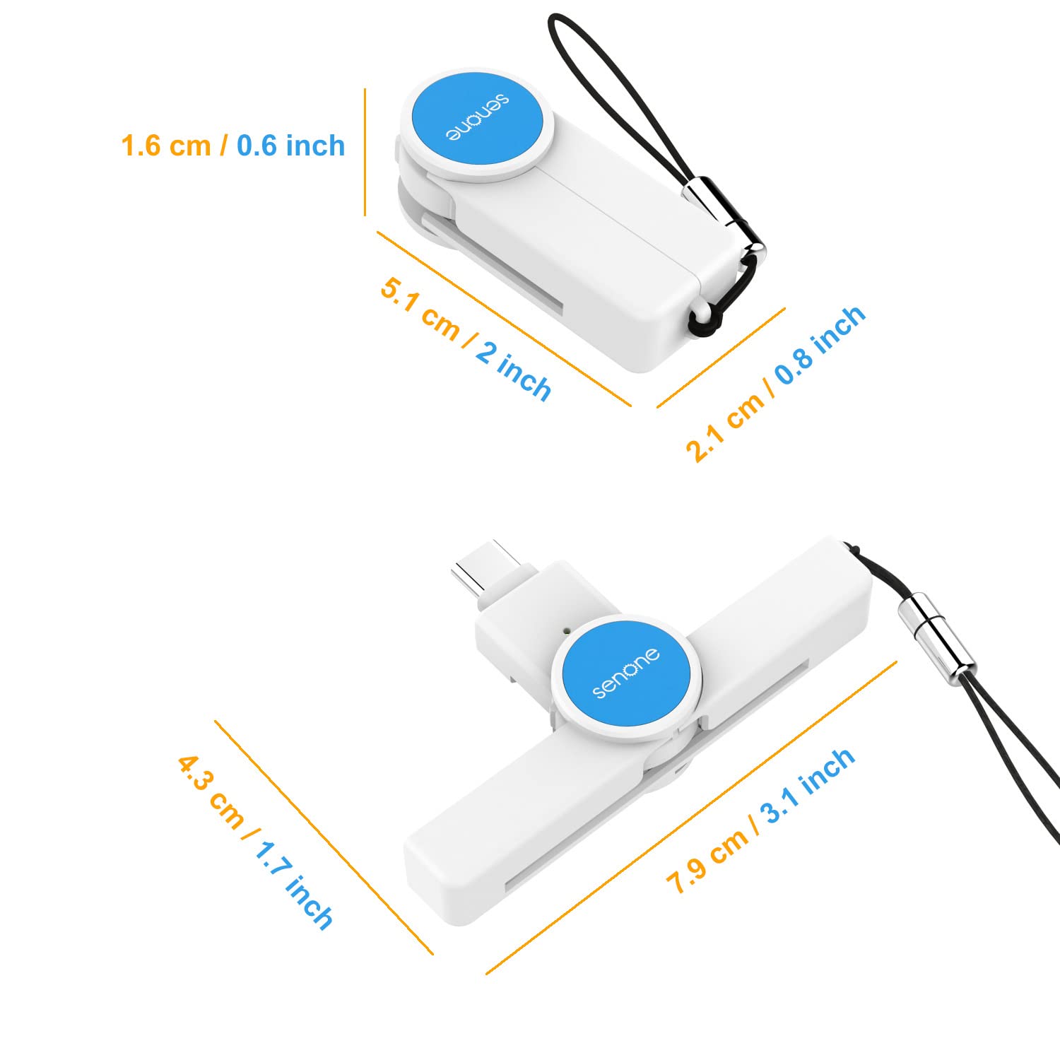 Cac Reader Dod Military Usb C Common Access Smart Card Reader Compatible With Windows, Mac Os And Linux (Mini Fold And Protable