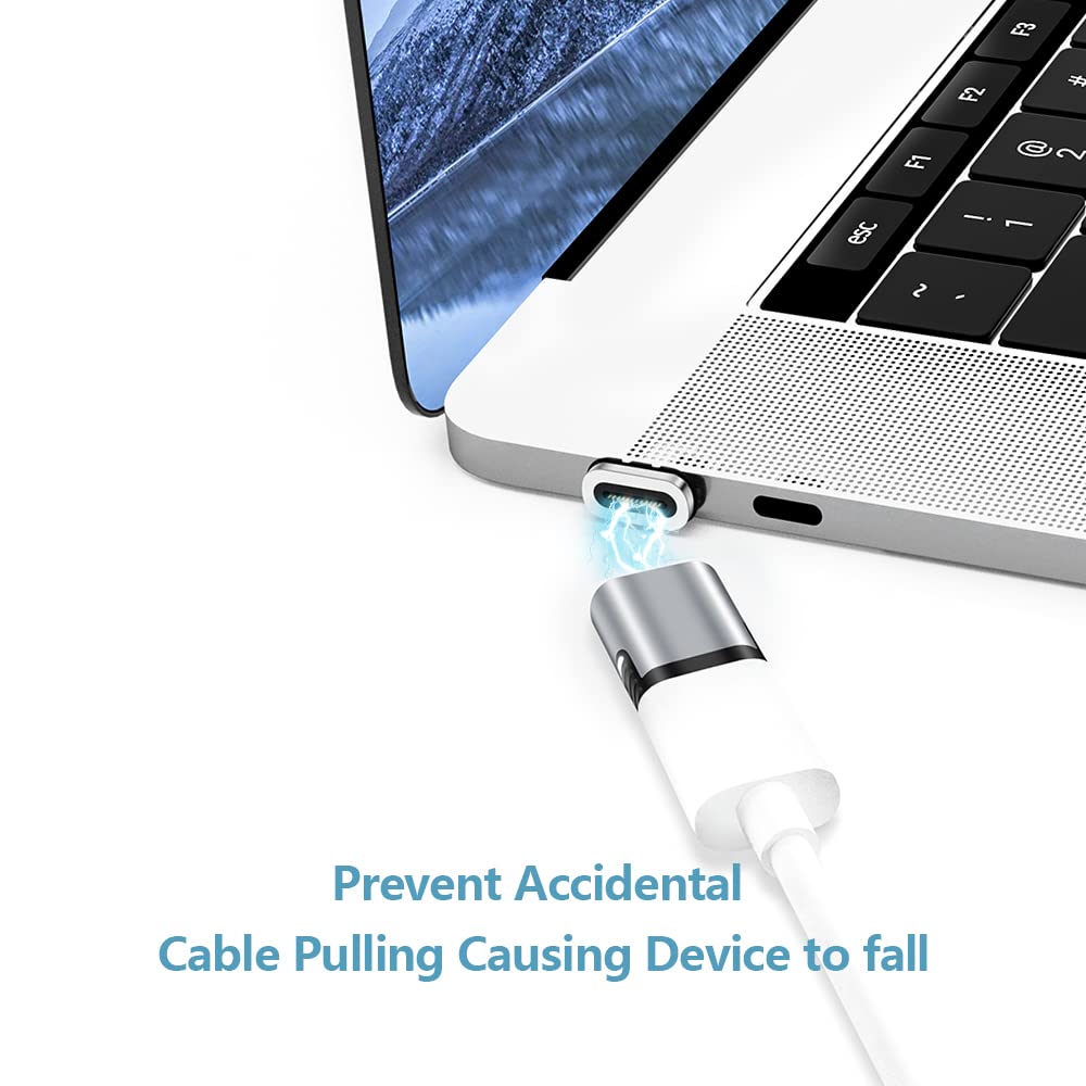 Sheeast Magnetic Usb C Adapter 24 Pin Mini Magnetic Usb C Adapter Straight Male To Female Connector 100W Pd Fast Charge 20Gbs Da
