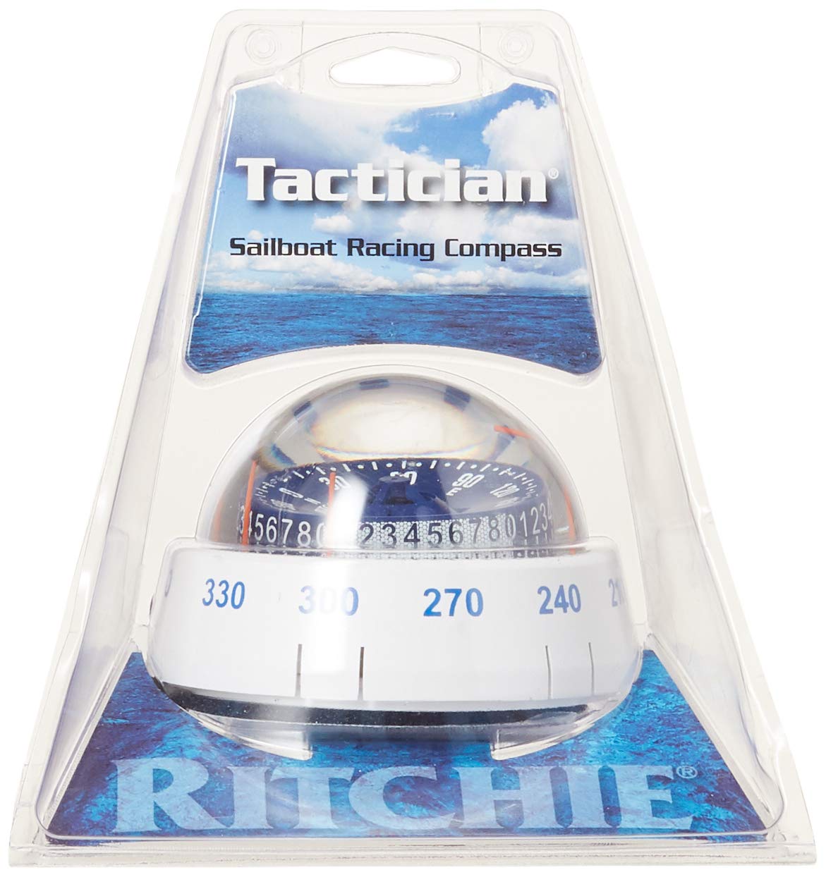 Ritchie Navigation Xp 98W X Port Tactician Surface Mount Compass, White With Blue Dial