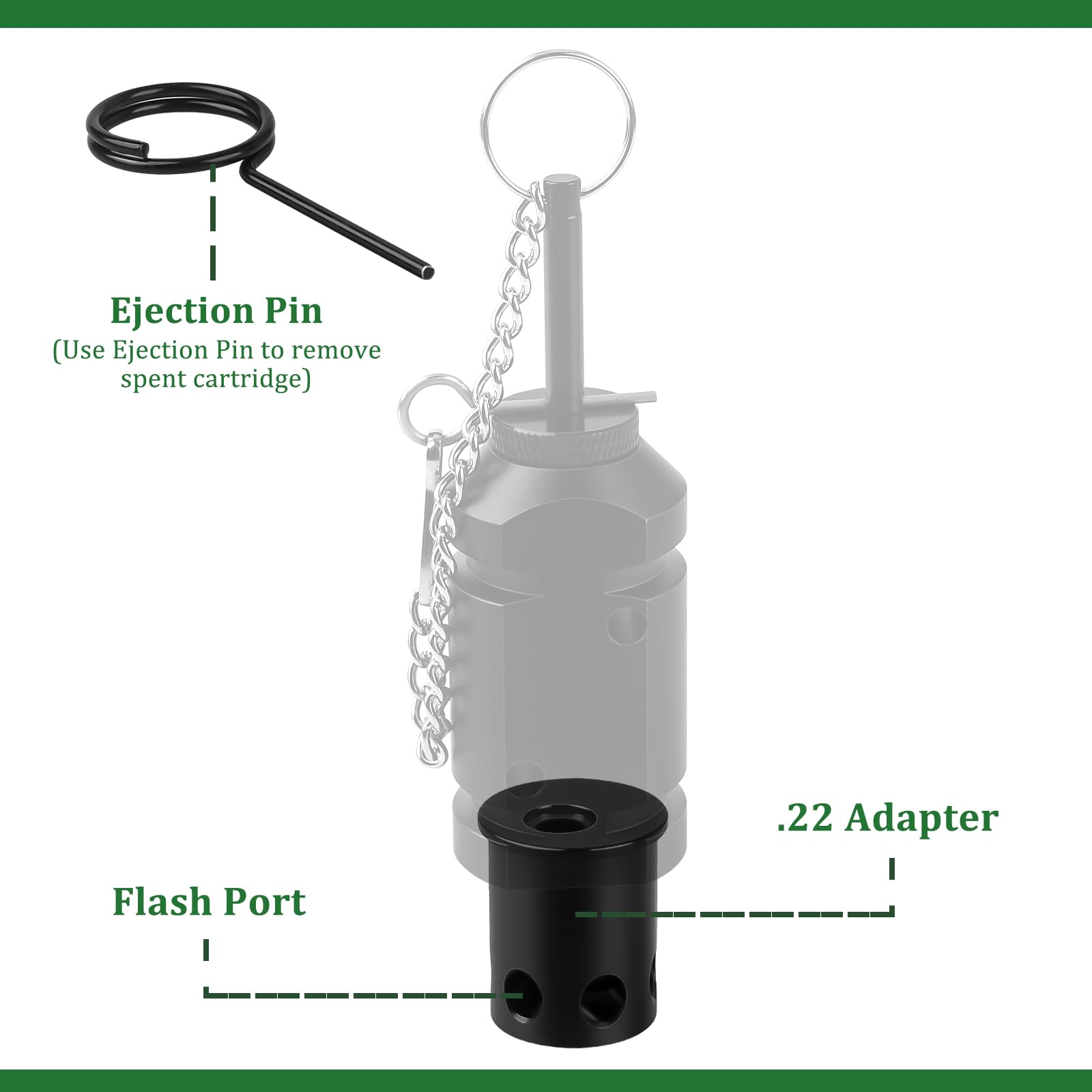 Guiropp .22 Blank Adapter For 12 Gauge Perimeter Trip Alarm, Camping Trip Wire Alarm Device, Early Warning Security System For C