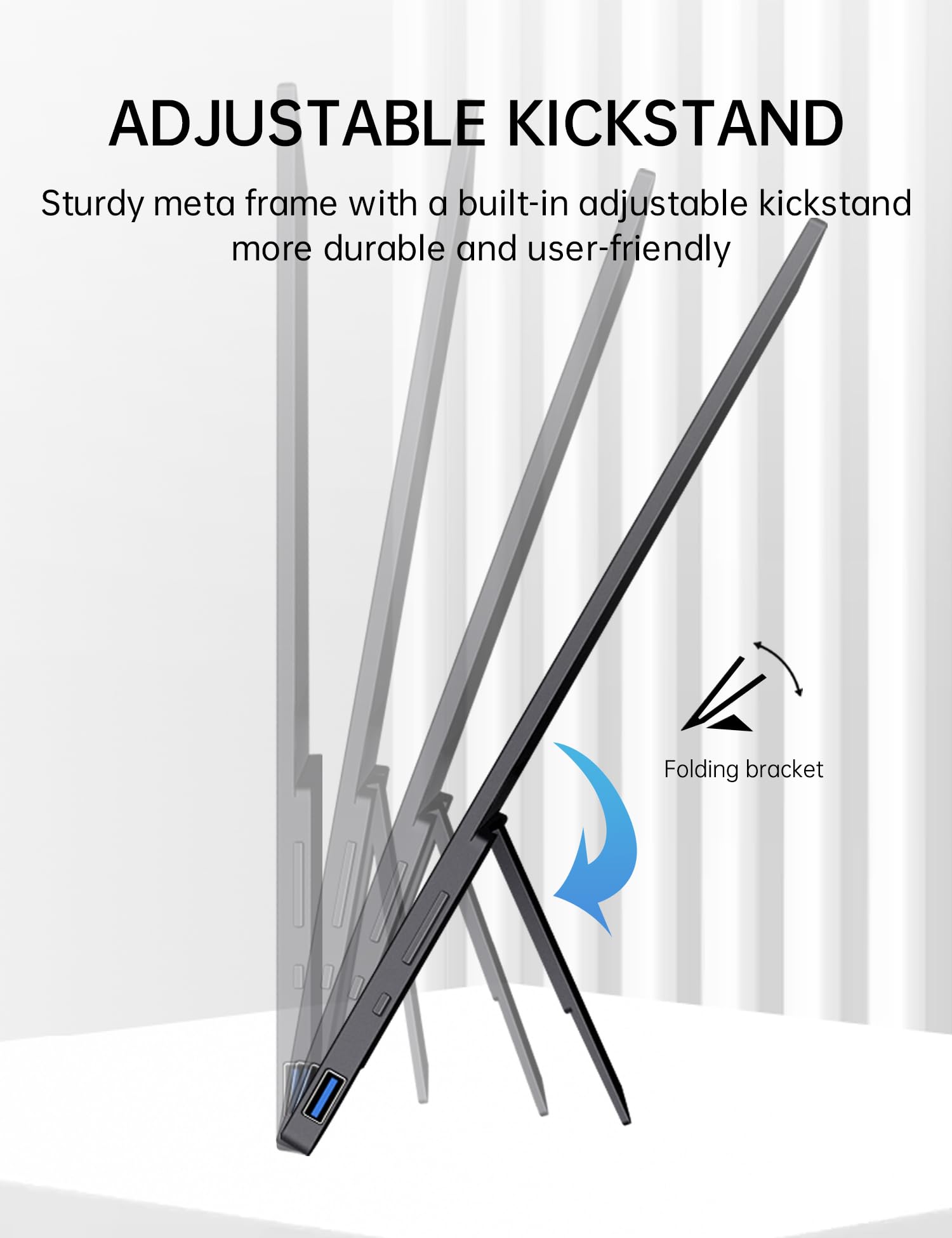 Caperave 15.6'' Portable Monitor Touchscreen, Fhd Ips Touch Screen With Tempered Glass, Travel Monitor With Kickstand & Speaker,