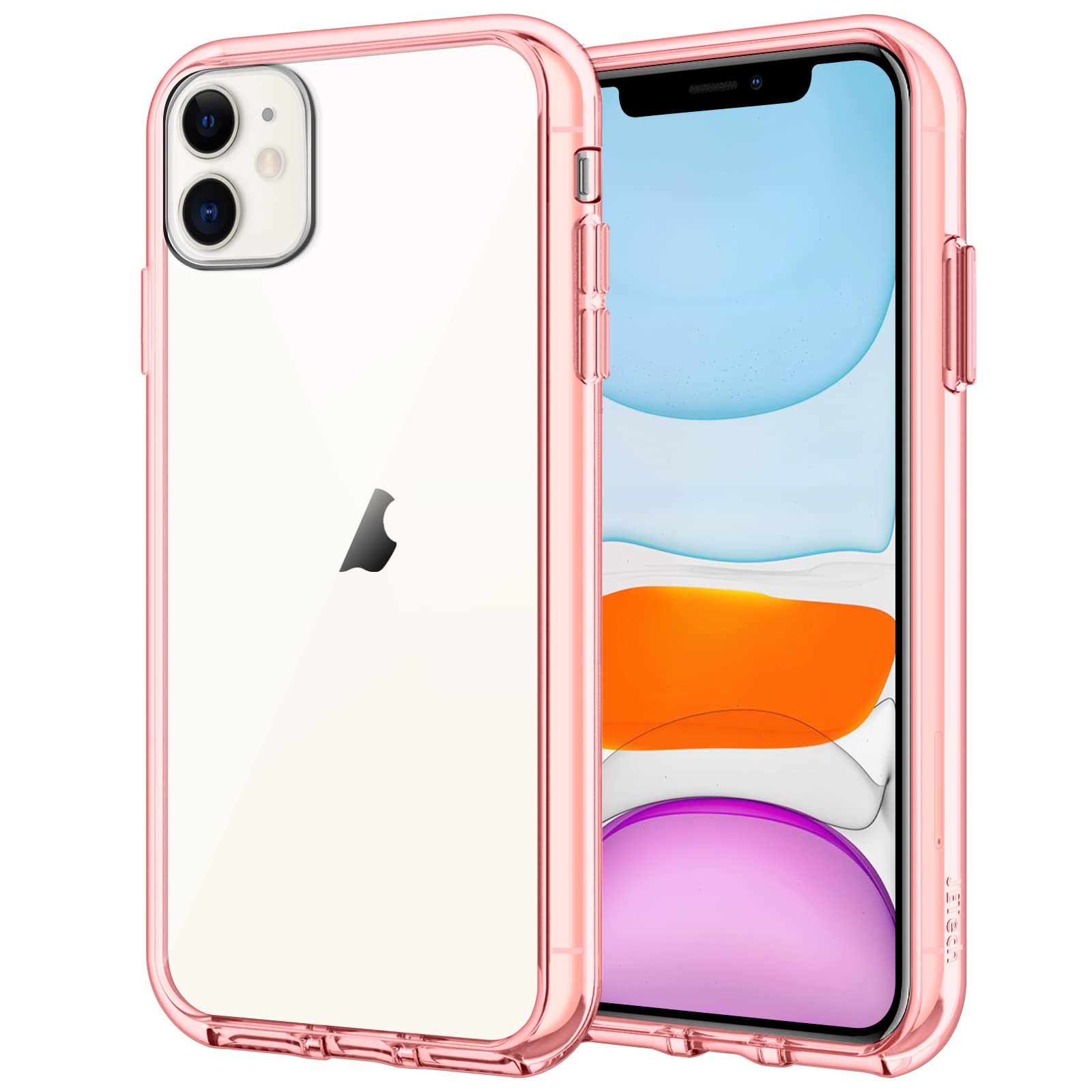 JETech Case for iPhone 11 6.1-Inch, Non-Yellowing Shockproof Phone Bumper Cover, Anti-Scratch Clear Back (Rose Gold)