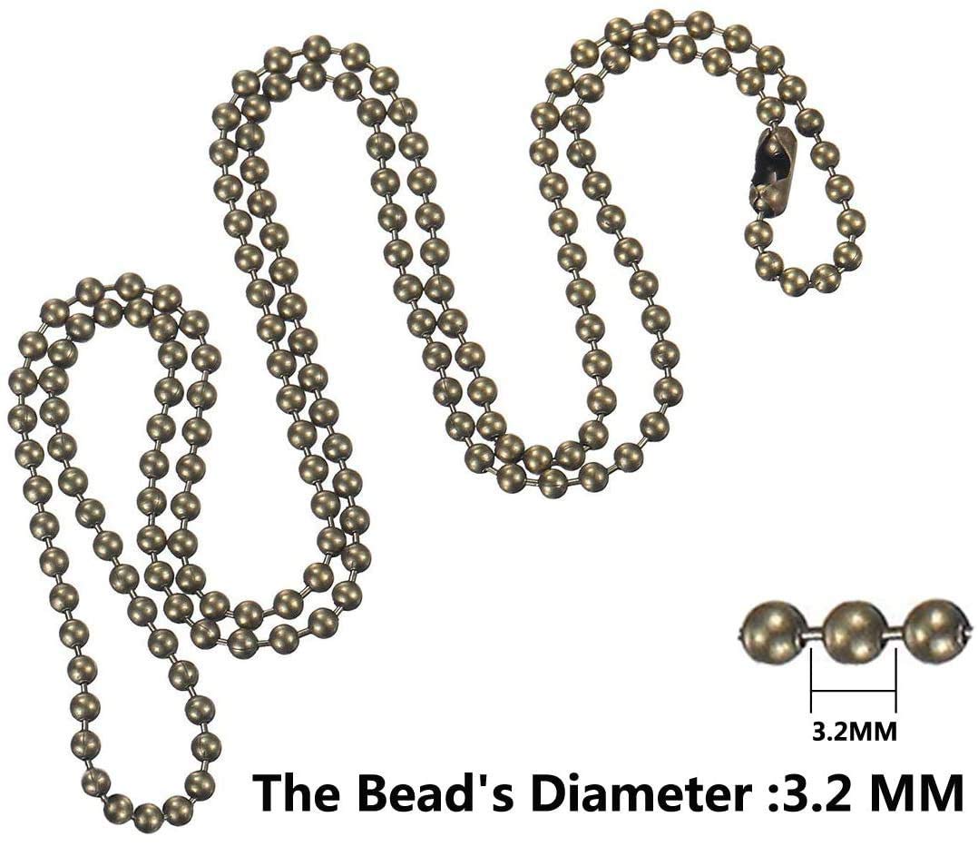 Vinaco Pull Chain Extension, 2 Pack 36 Inch Fan Chain Extender With 6 Strong Matching Connectors, Strong Bearing & Rustproof #6