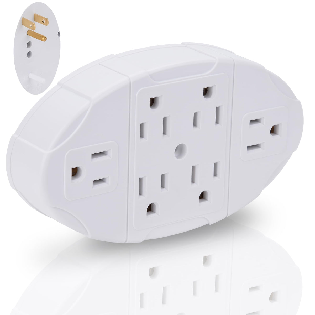 6 Outlet Extender, 3 Prong Electrical Outlet Splitter, Multi Plug ...