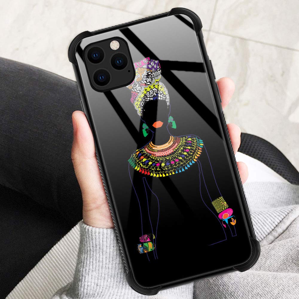 ZHEGAILIAN Phone Case for iPhone 11 Pro Indian Girl Design Anti-Scratch Organic Glass