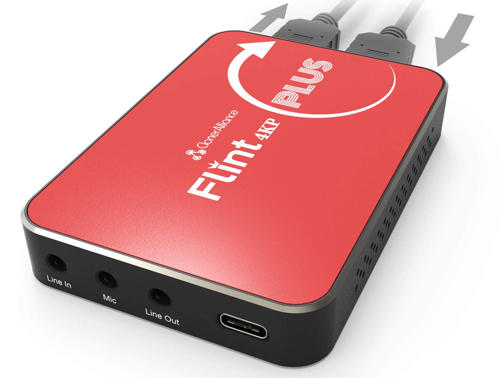 ClonerAlliance Flint 4KP Plus, 4K@60fps Passthrough, 1080p@60fps Video Capture with Mic Input, Ultra-Low Latency, Plug&Play. for
