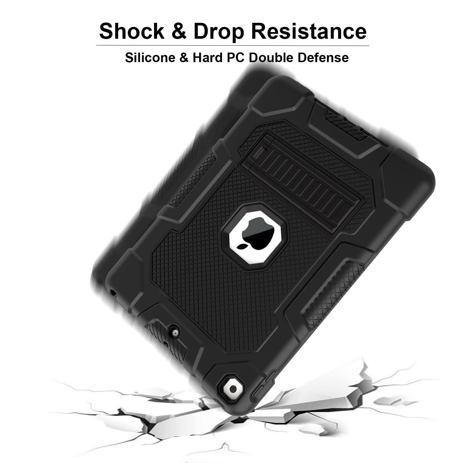 Timism Case For Ipad 9Th Generation/Ipad 8Th Generation/Ipad 7Th Generation, Slim Hard Heavy Duty Shockproof Protective Case Wit