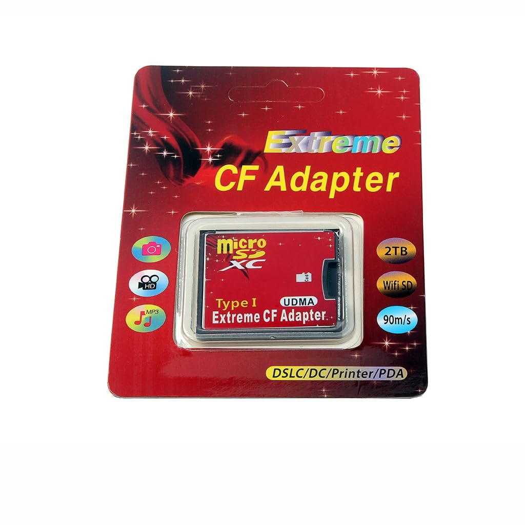 Mustpoint Single Slot Micro SD TF to CF Adapter UDMA Compact Card Holder Type I Card Converter Black