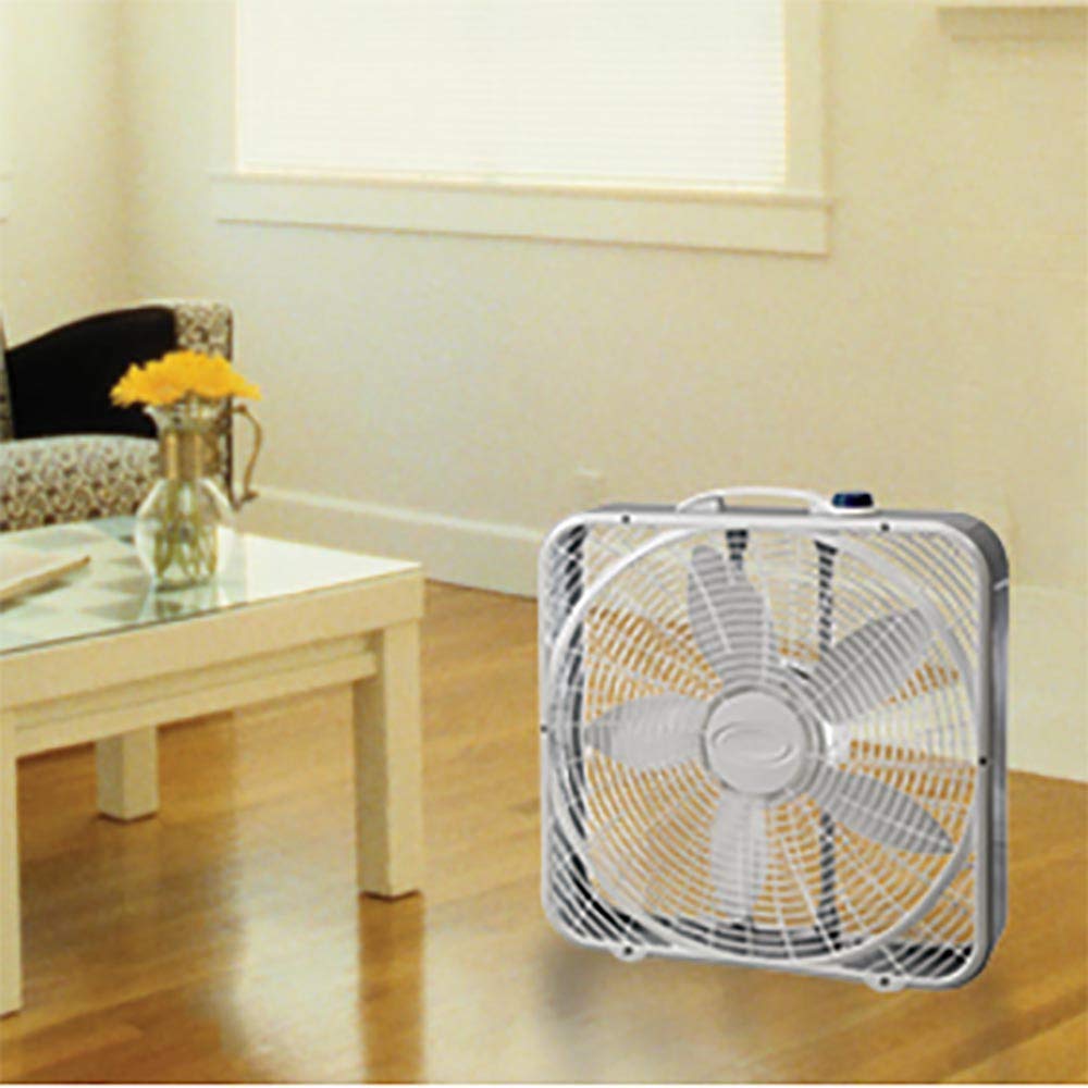 Lasko 3733 Box Fan, 3 Speed, 20 Inch, White