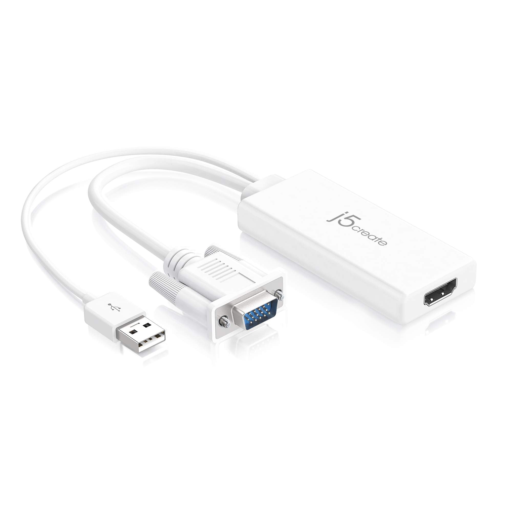 j5create AC JDA214 VGA to HDMI Video Audio Adapter Retail