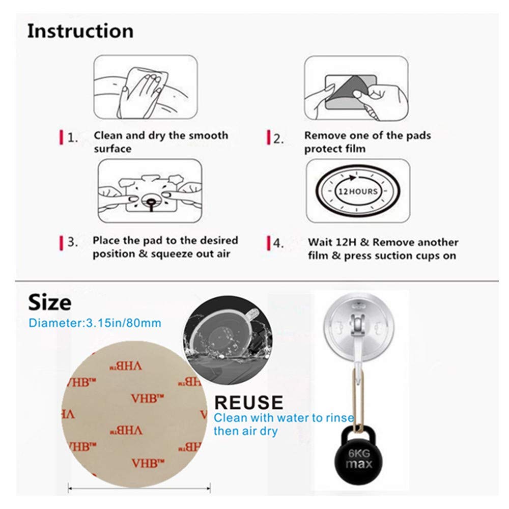 Meetrade 4Pack 2 * 95Mm Tpu Dashboard Pad Mounting Disk + 2 Adhesive 80Mm For Suction Cup Phone Mount Gar Min Gps Mount Sat Nav