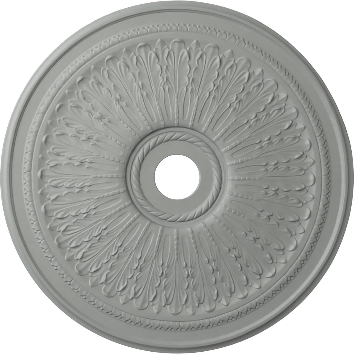 Ekena Millwork Cm29Oa Oakleaf Ceiling Medallion, 29 1/8''Od X 3 5/8''Id X 1''P, Primed
